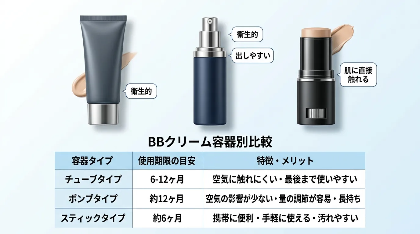 メンズBBクリームのタイプ別使用期限一覧表｜チューブ・ポンプ・スティック
