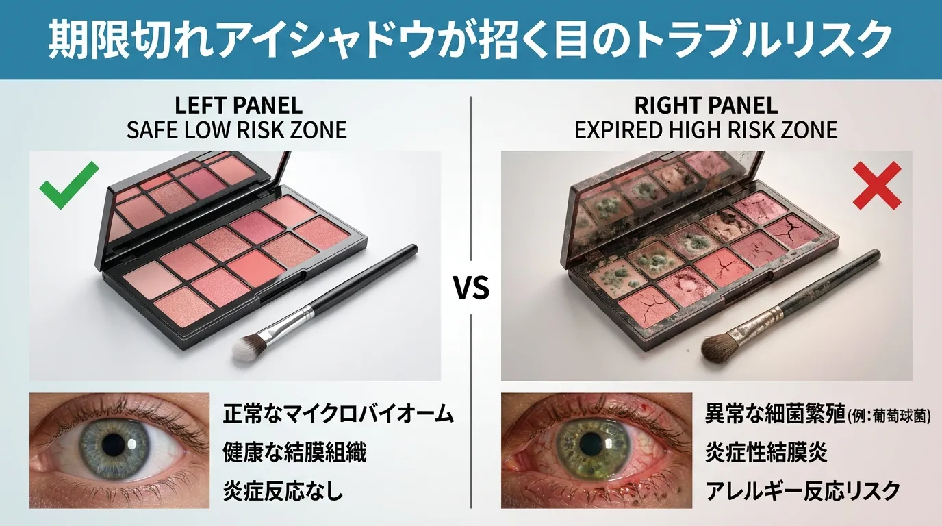 期限切れアイシャドウによる目のトラブルリスク