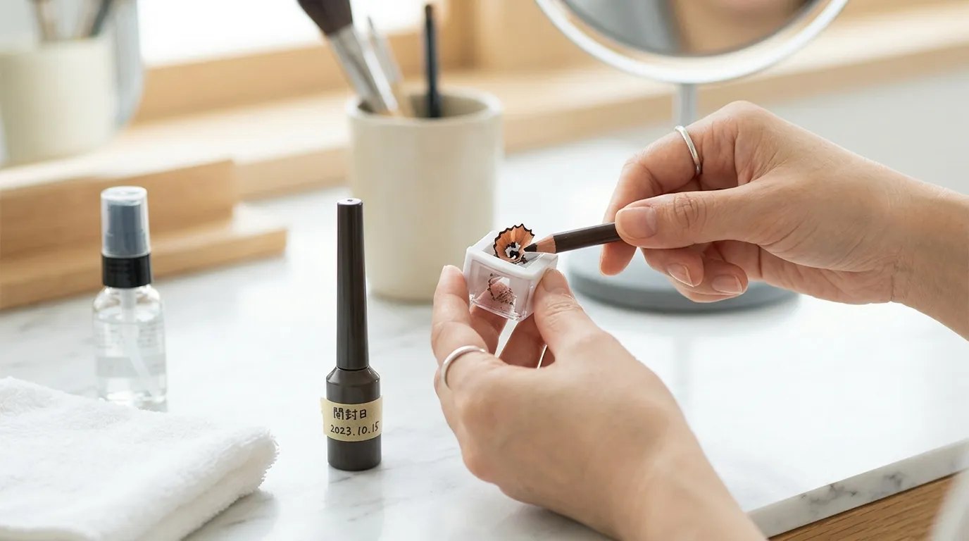 アイライナーを長持ちさせる正しいケア方法4つを解説する画像