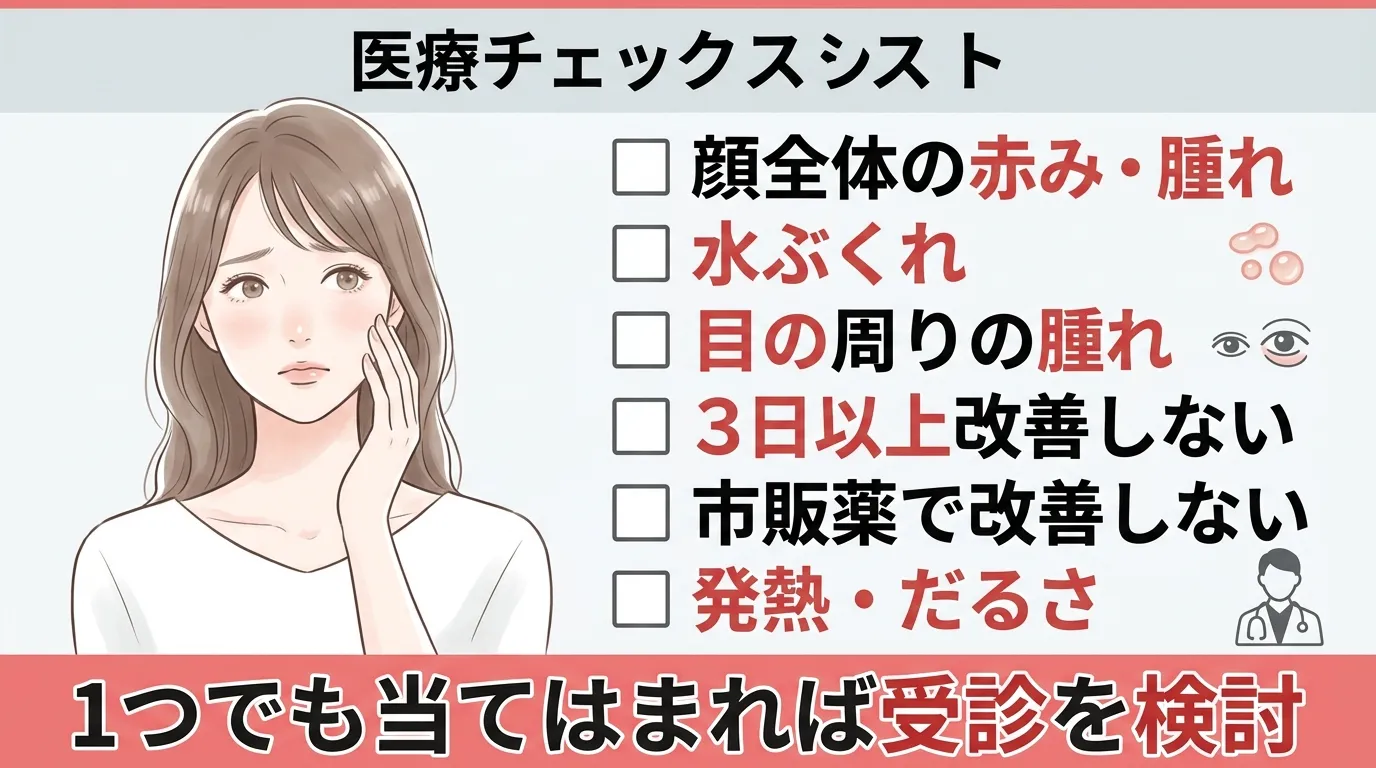 皮膚科受診の判断チェック