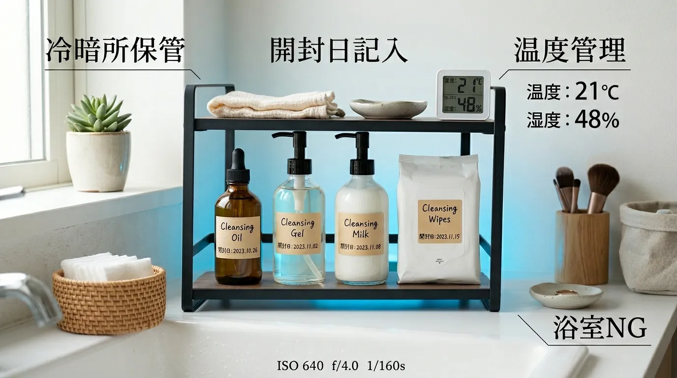 クレンジングの正しい保管方法