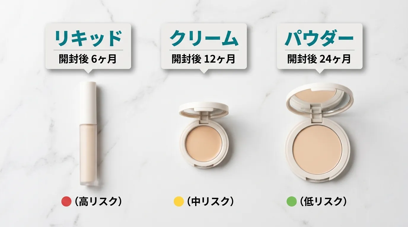 リキッド・クリーム・パウダーコンシーラーの種類比較