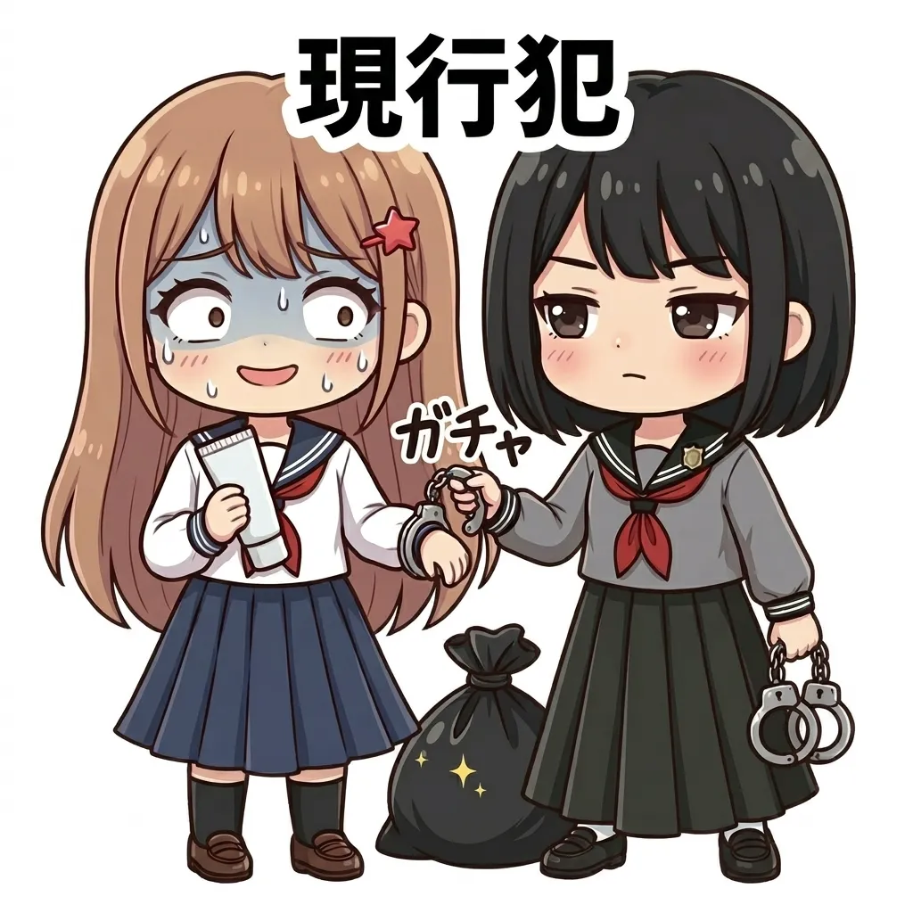 期限切れコスメを使おうとするマダリちゃんを現行犯逮捕するステバン刑事