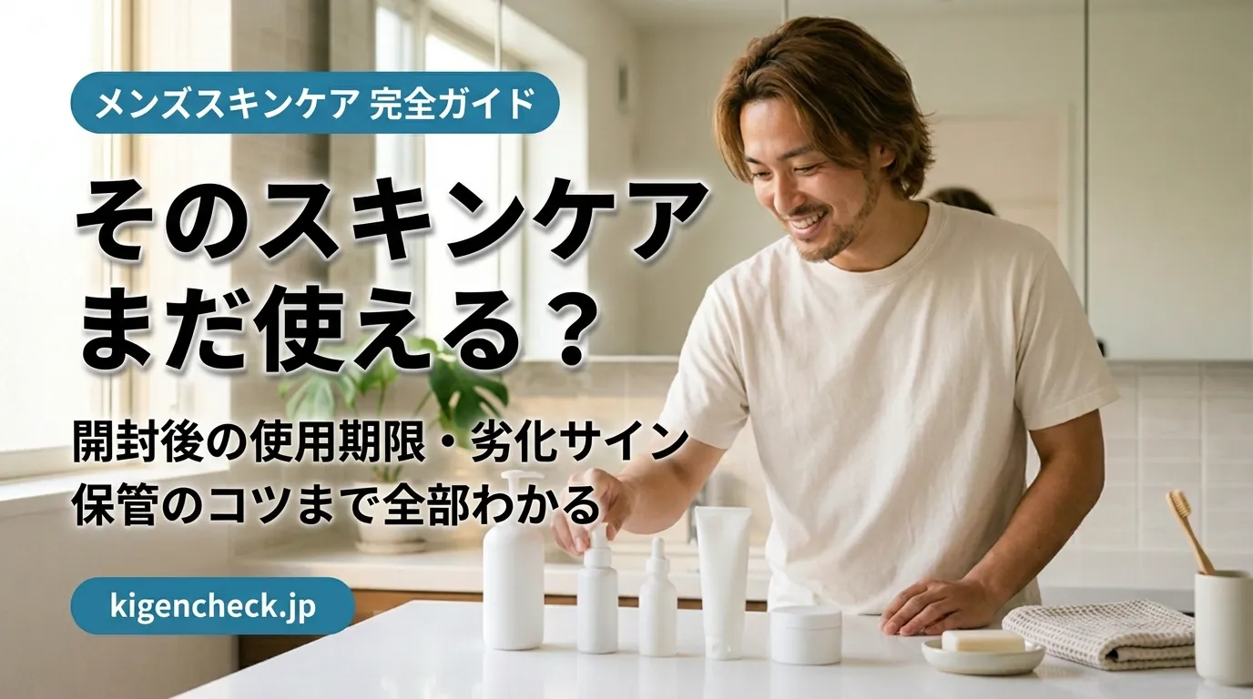 メンズスキンケア 使用期限｜化粧水・乳液・洗顔・日焼け止め5アイテム別の開封後目安