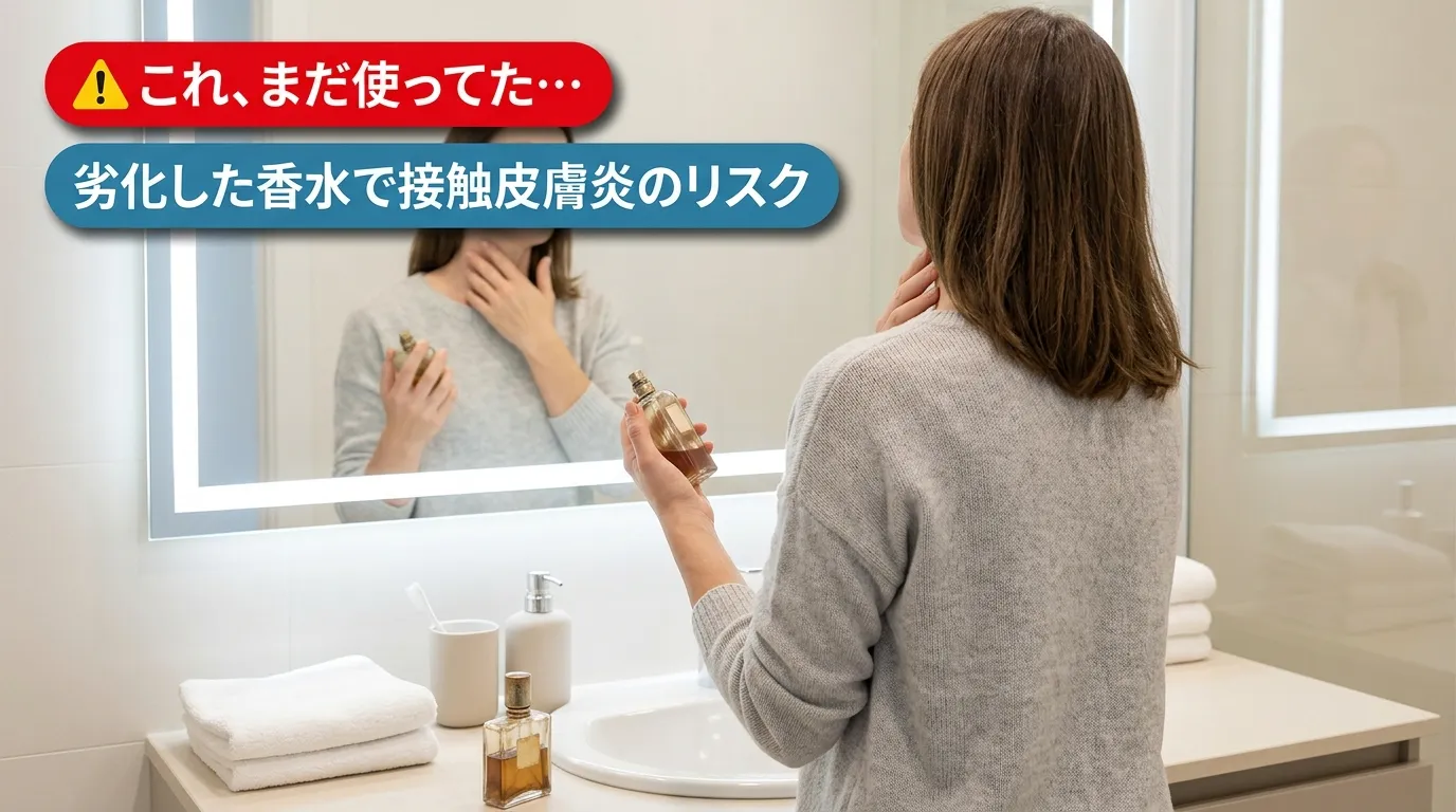 香水の変色や濁りなど劣化サインを確認するイメージ