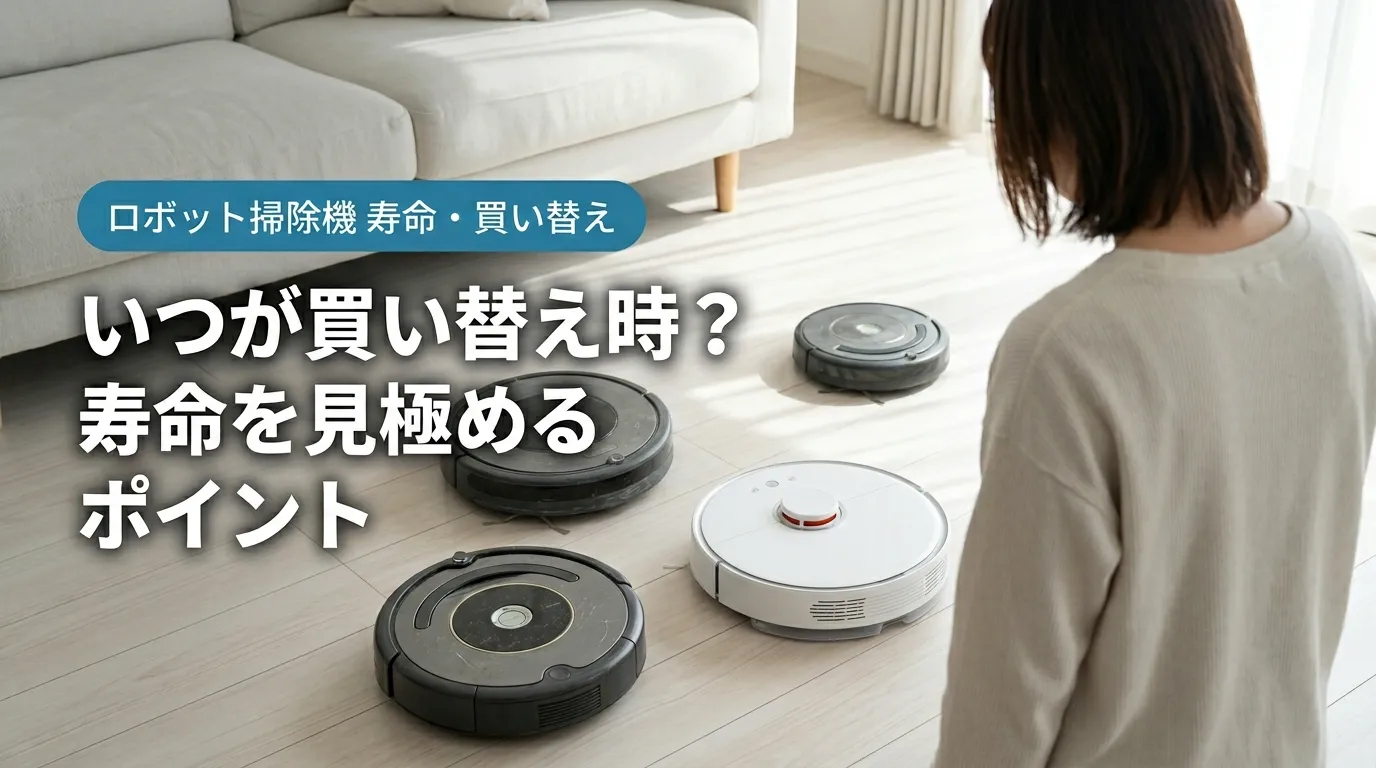 ロボット掃除機の寿命・買い替え時期を解説する記事のアイキャッチ画像