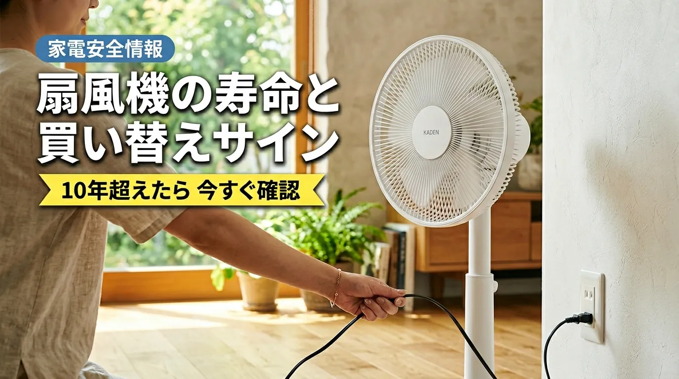 扇風機の寿命と買い替えサイン｜10年超えたら今すぐ確認