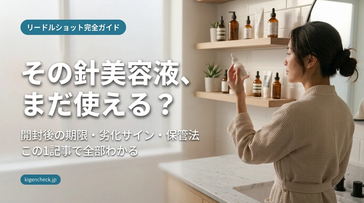 VTリードルショット使用期限を確認する女性・開封後の正解と保管法完全ガイド